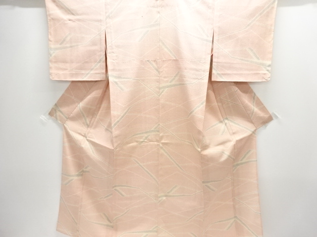 JAPANESE KIMONO / ANTIQUE HITOE KIMONO / SILK / HON-SHIOZAWA / WOVEN ABSTRACT PATTERN